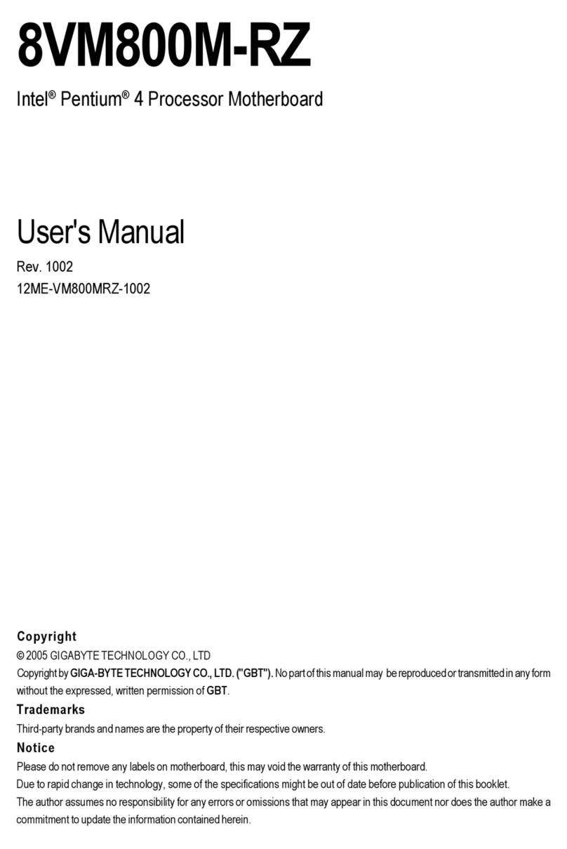 Gigabyte 8VM800M-RZ User manual