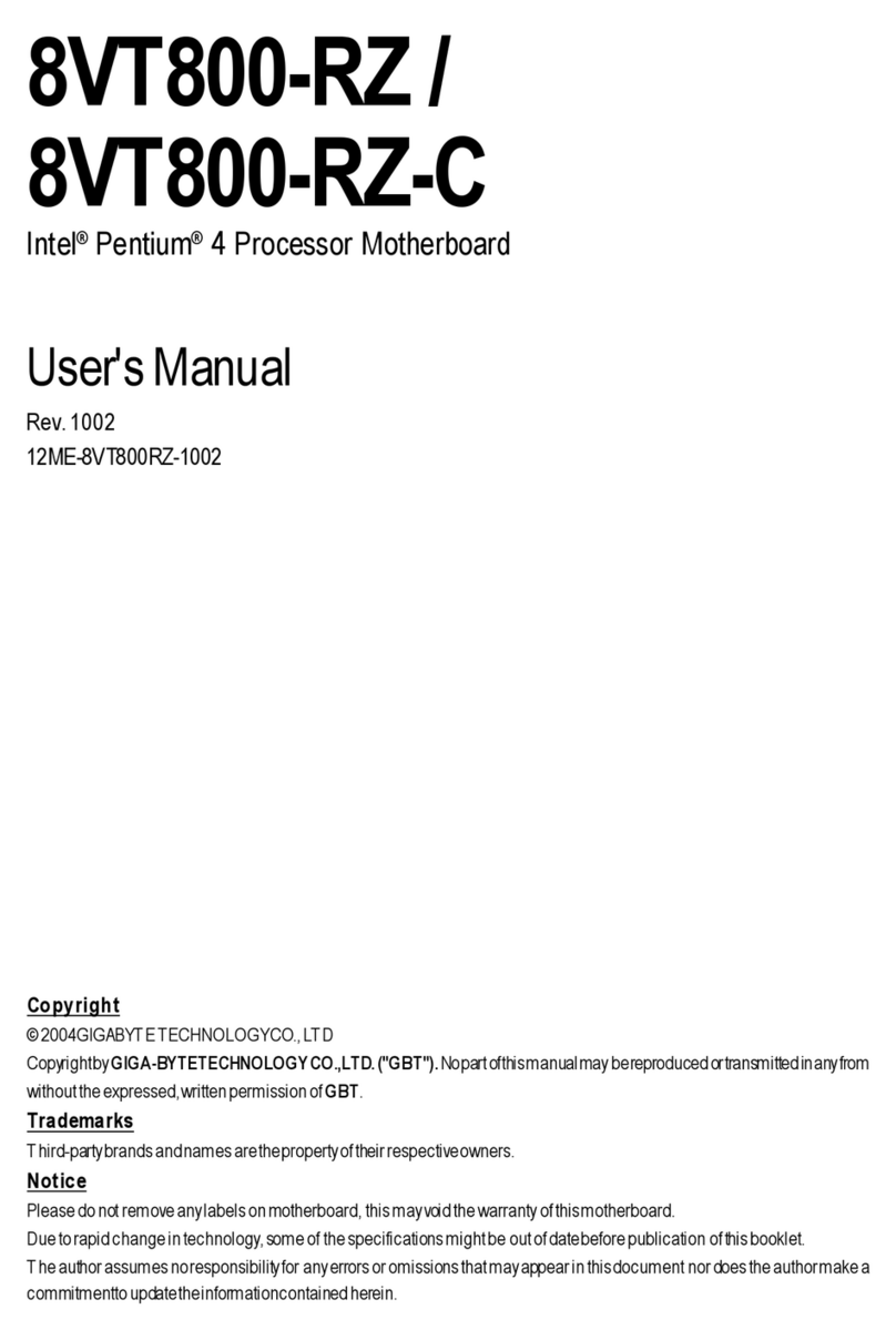 Gigabyte 8VT800-RZ user manual