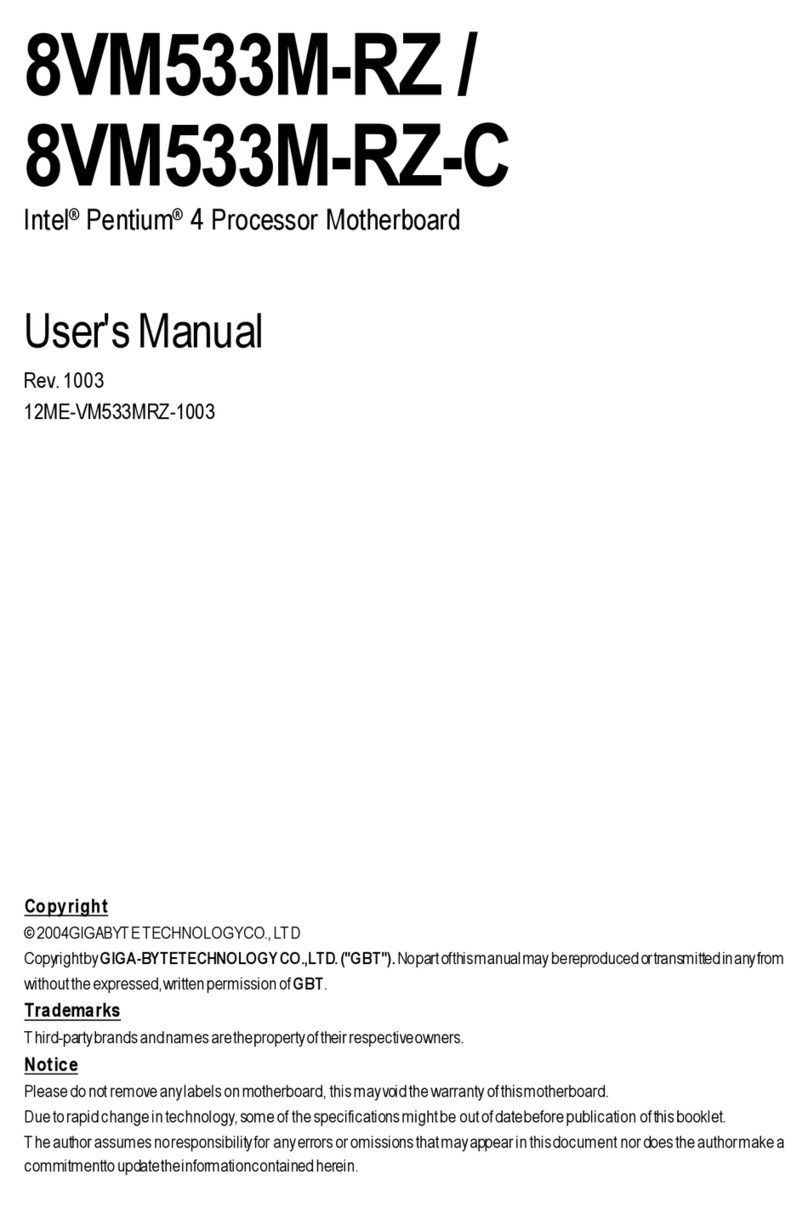 Gigabyte 8VM533M-RZ user manual