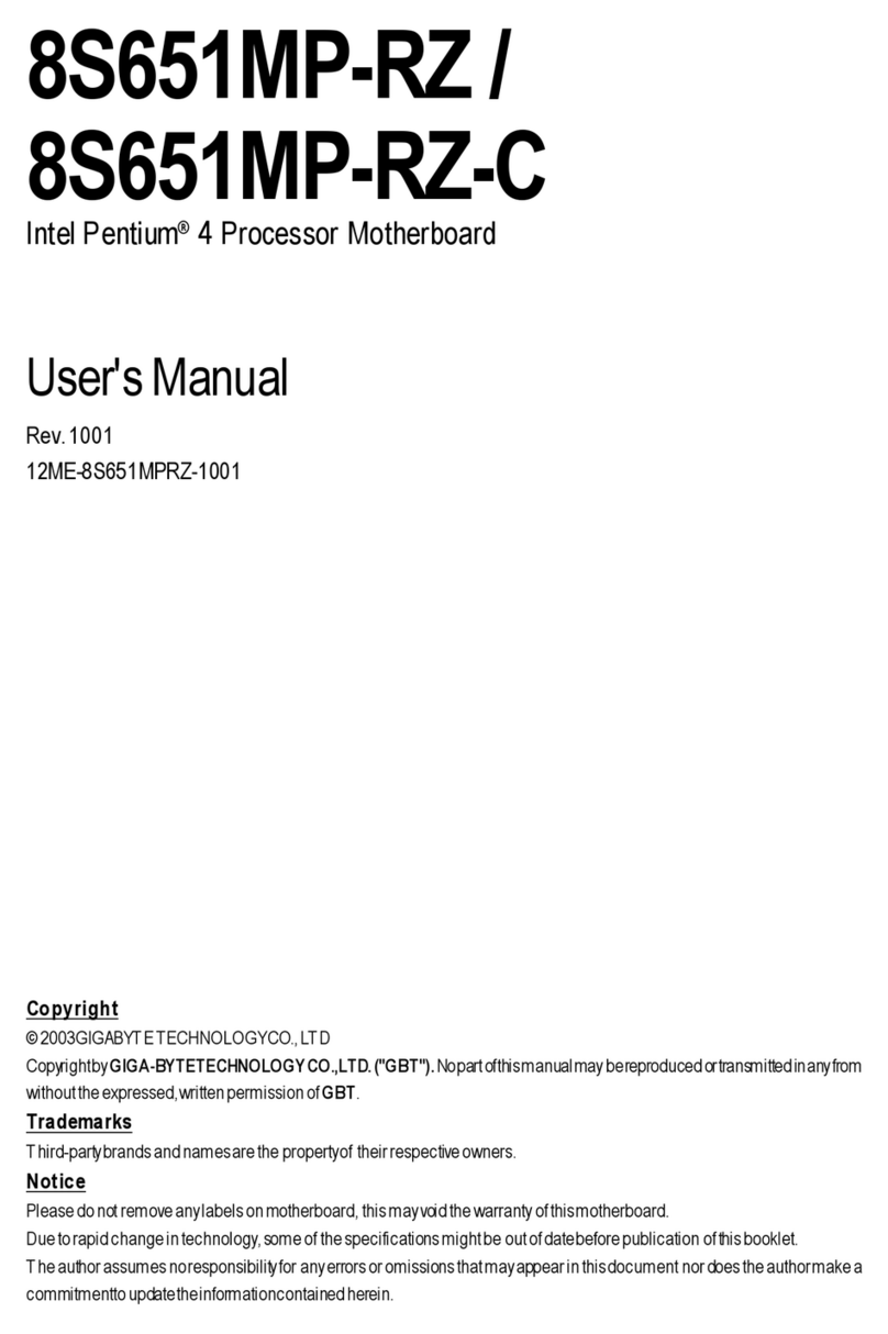 Gigabyte 8S651MP-RZ User manual