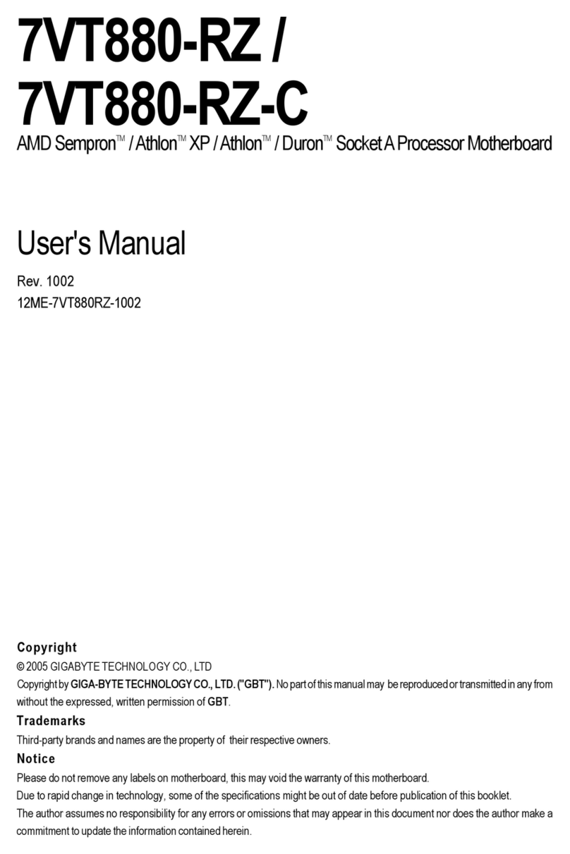 Gigabyte 7VT880-RZ user manual Gigabyte 7VT880-RZ user manual