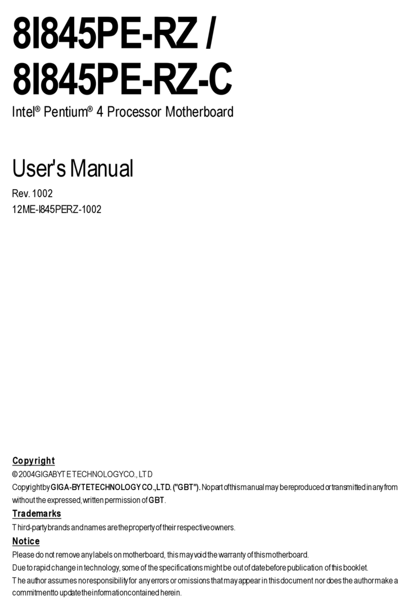 Gigabyte 8I845PE-RZ User manual