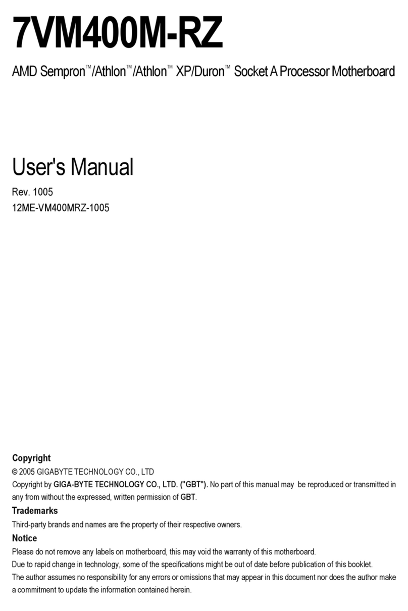 Gigabyte 7VM400M-RZ User manual