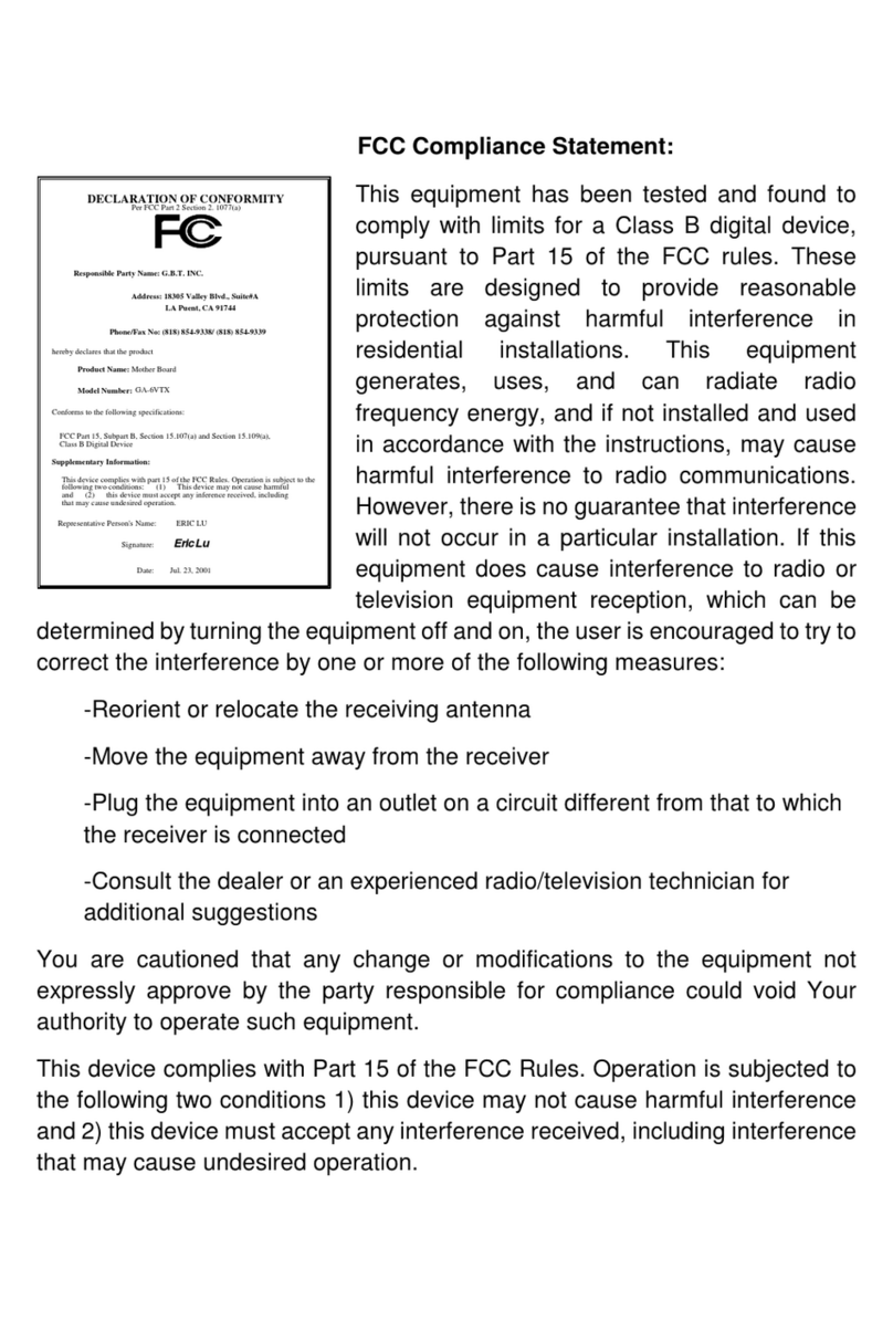 Gigabyte GA-6VTX User manual