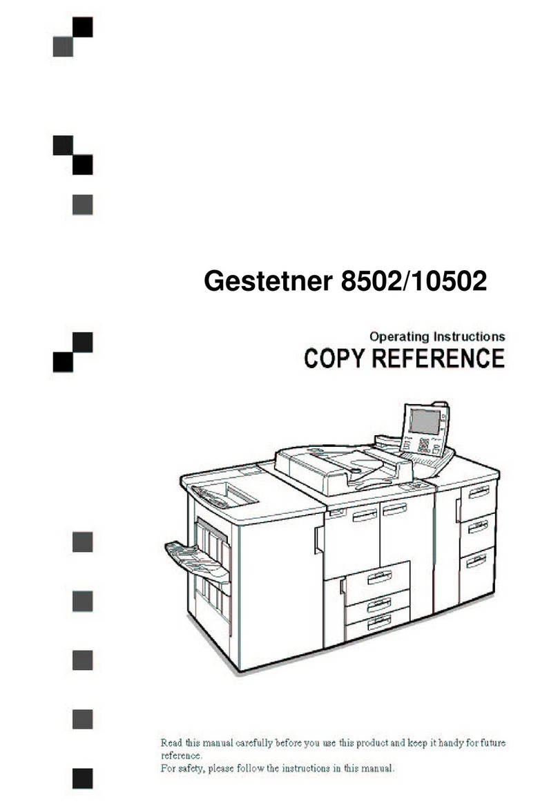 Gestetner 10502 User manual