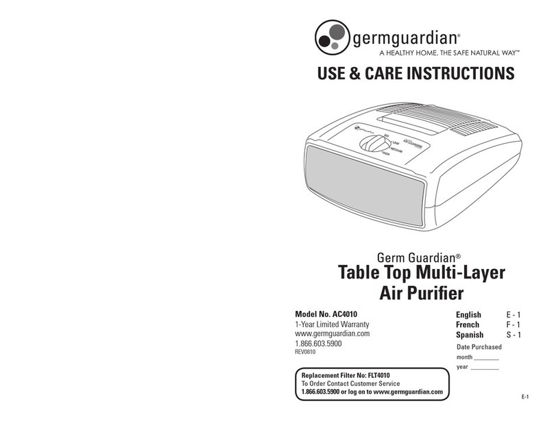 Germguardian AC4010 Use and care instructions