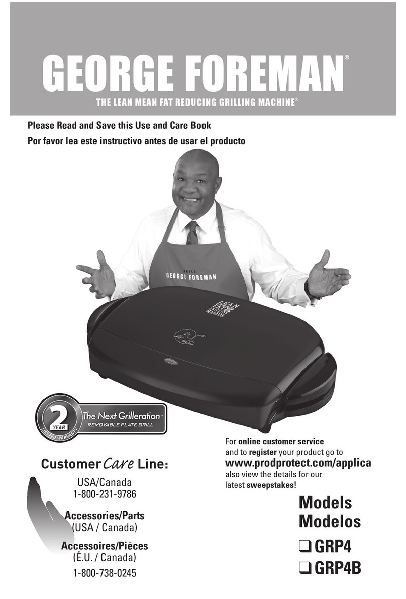 George Foreman GRP4 Use and care book