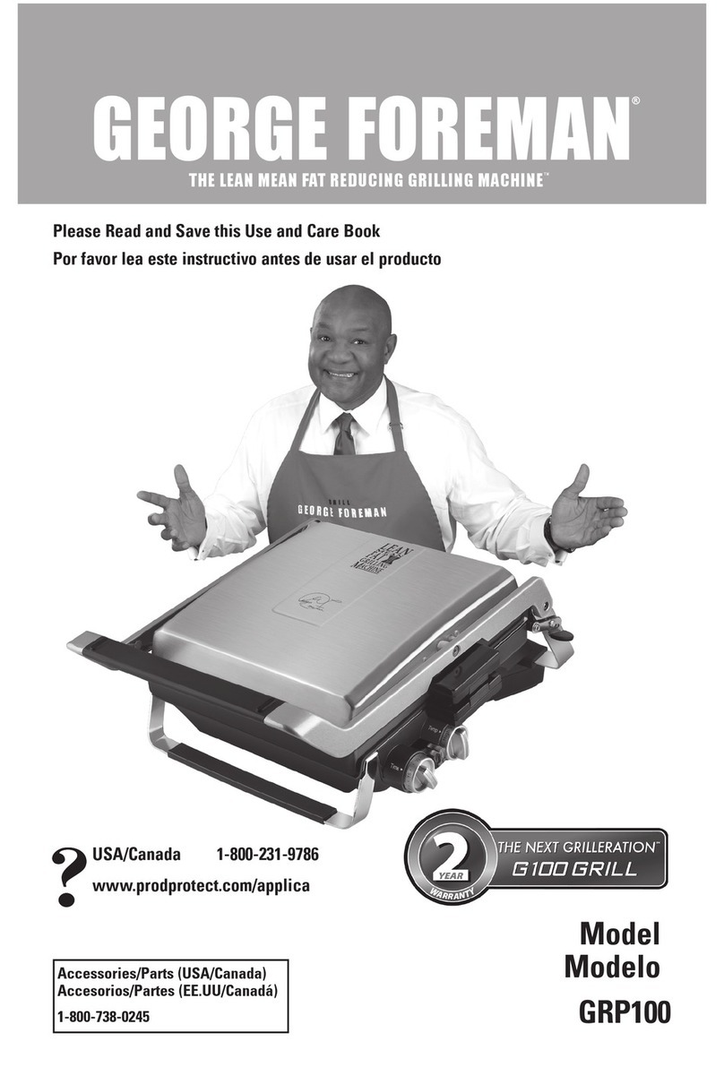 George Foreman GRP100 Series Installation instructions