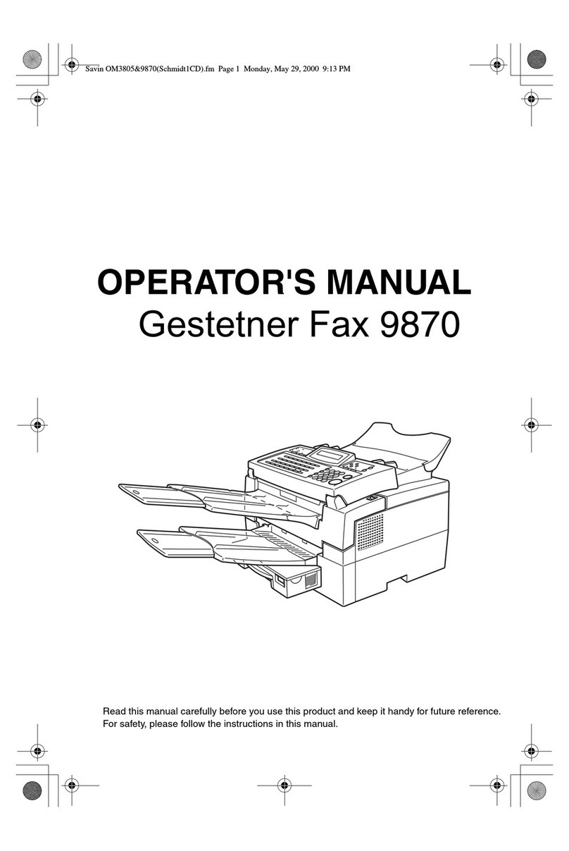 Gestetner 9870 Operator's manual