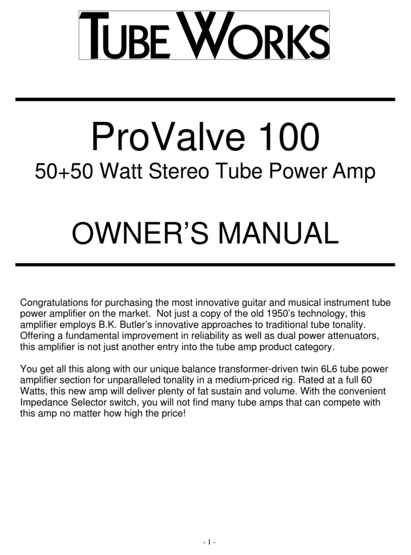 Tube Works ProValve 100 owner's manual