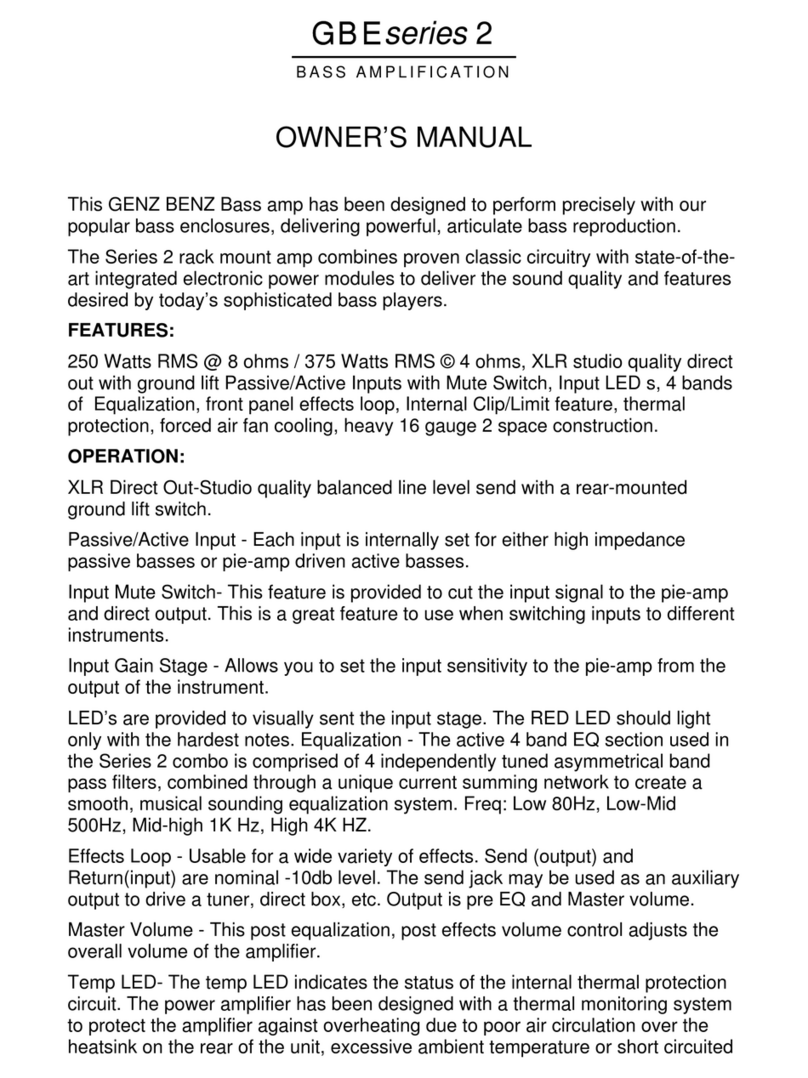 Genz Benz GBE Series 2 User manual