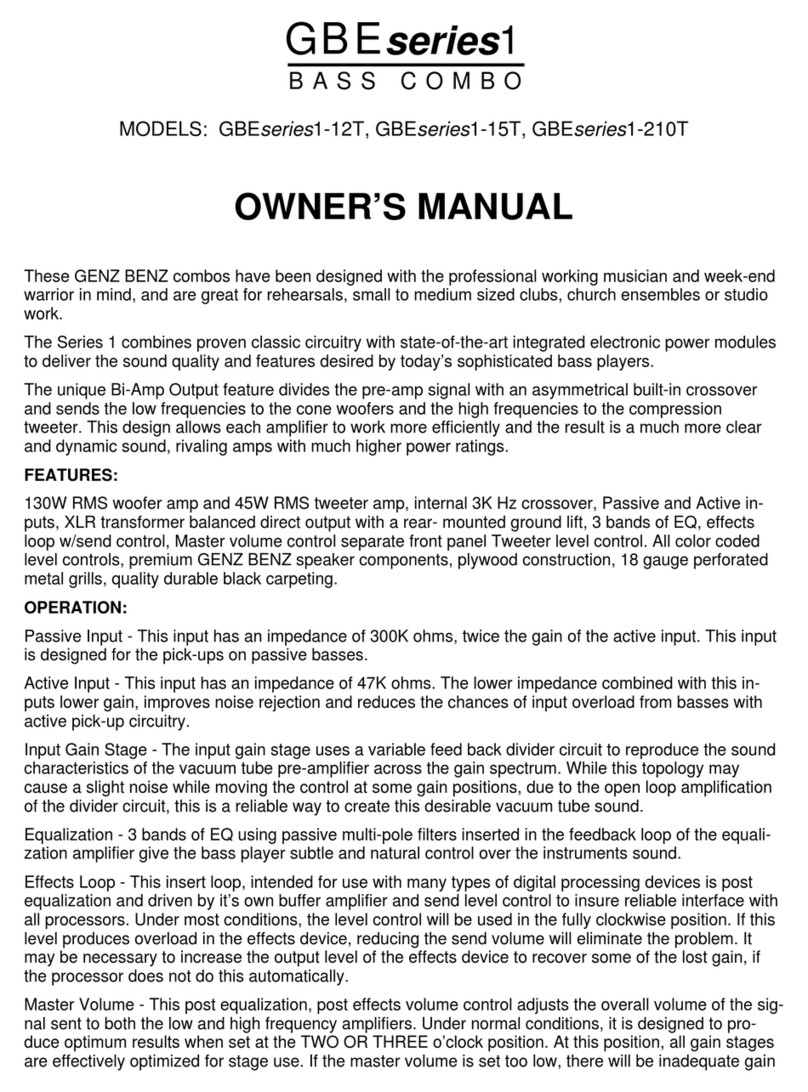 Genz Benz GBE 1-12T User manual