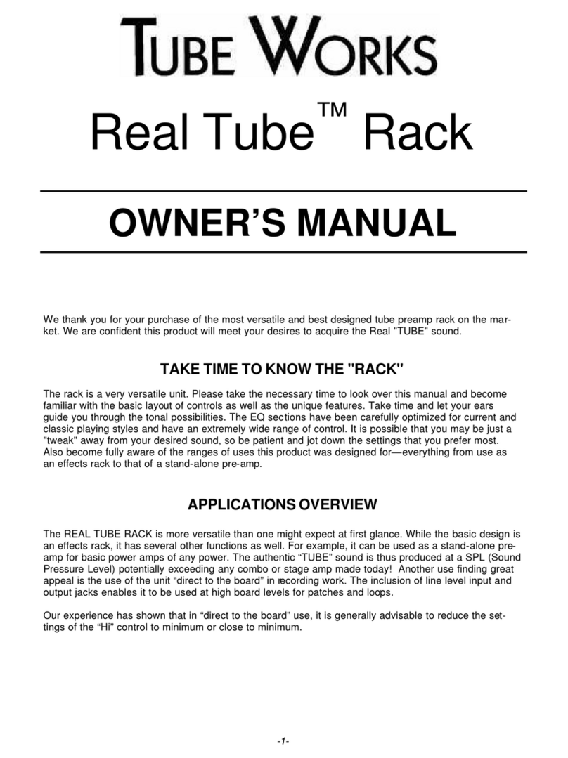 Tube Works 902 owner's manual
