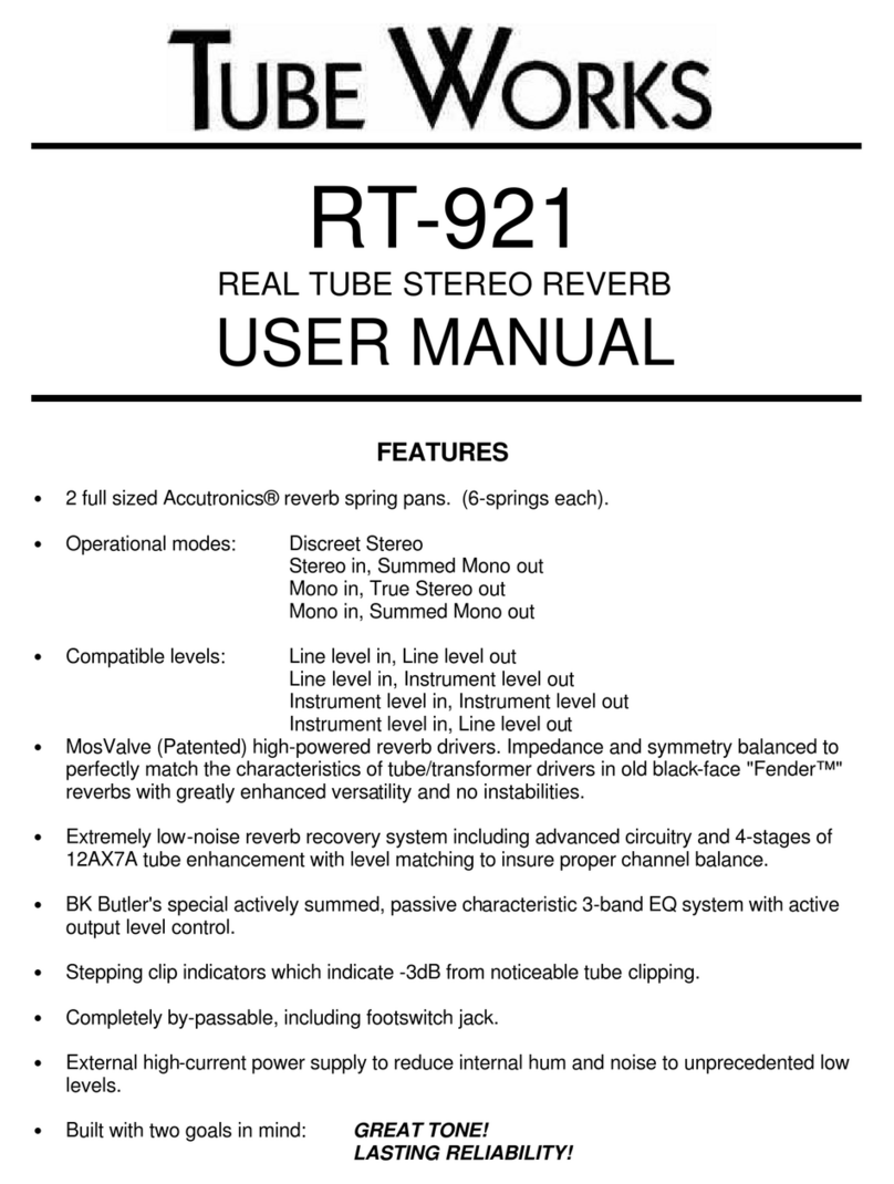 Tube Works RT-921 user manual Tube Works RT-921 user manual