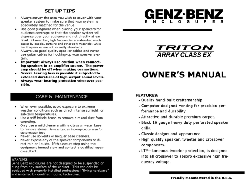 Genz Benz TAC EX-1502 owner's manual