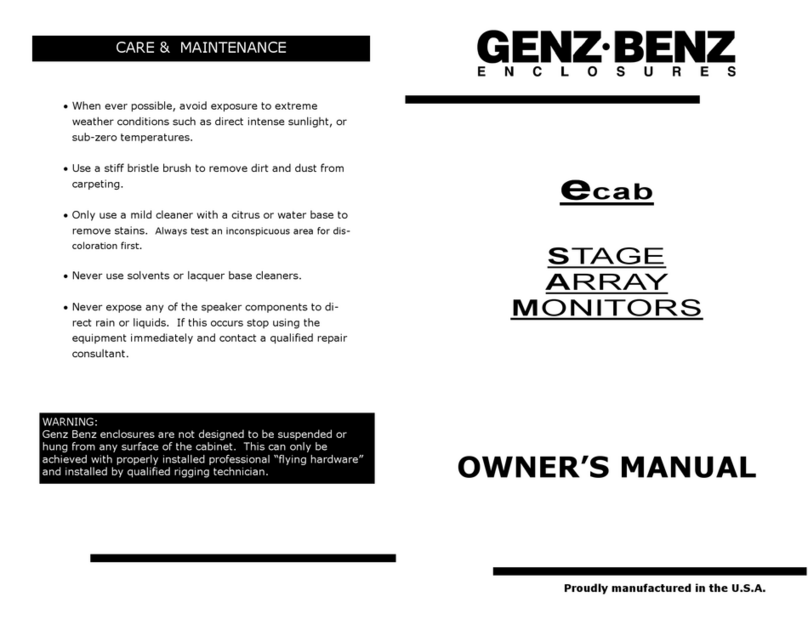 Genz Benz ECAB 112T owner's manual