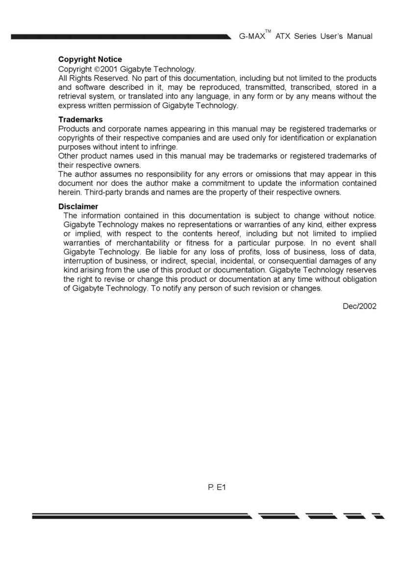 Gigabyte G-MAX XA3CB User manual