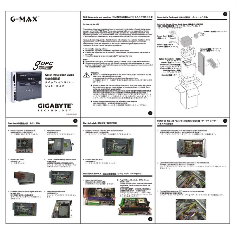 Gigabyte G-MAX goPC User manual