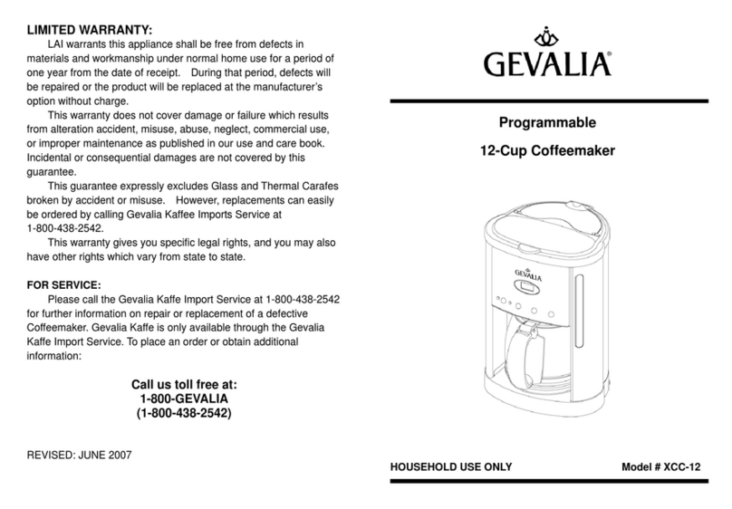 Gevalia XCC-12 User manual Gevalia XCC-12 User manual