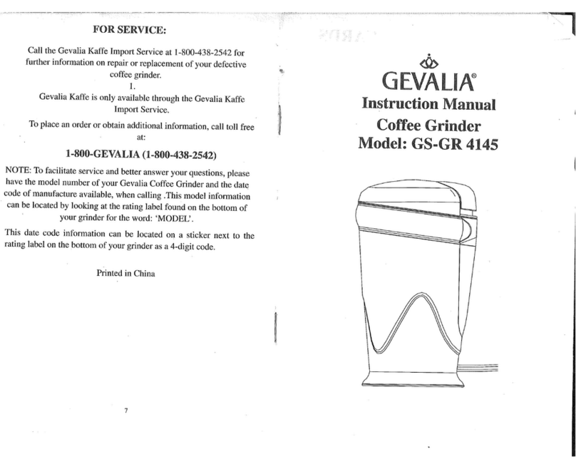 Gevalia GS-GR 4145 instruction manual
