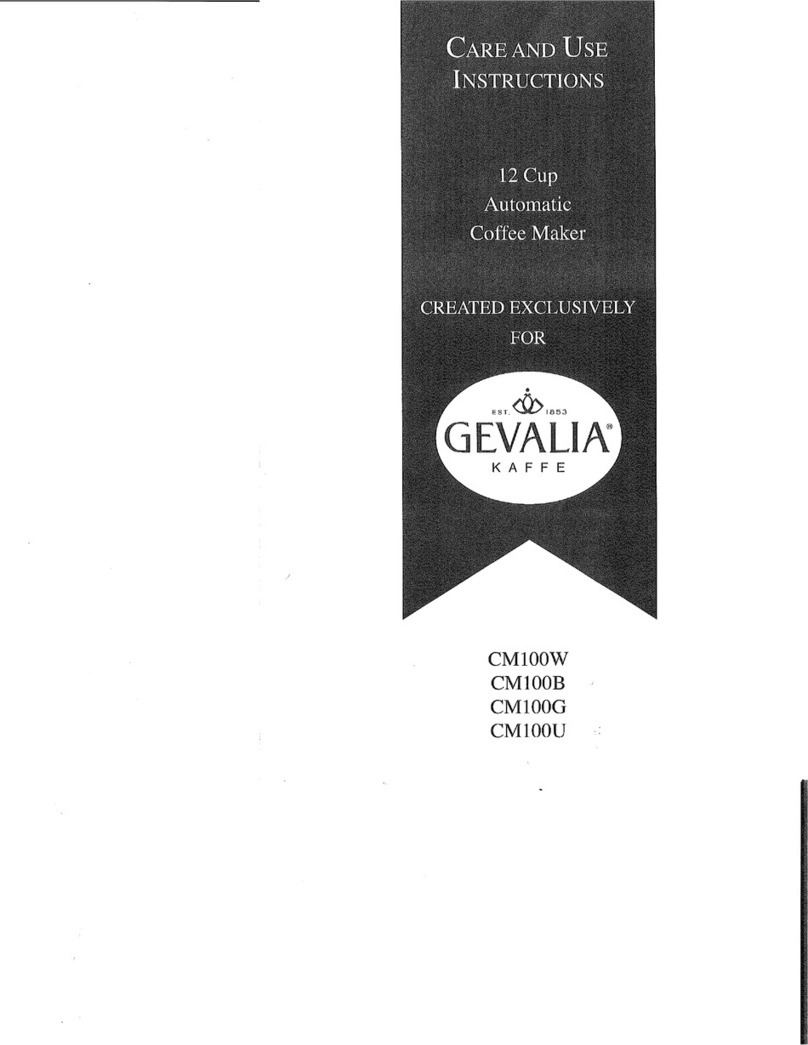 Gevalia CM100B Care and use instructions