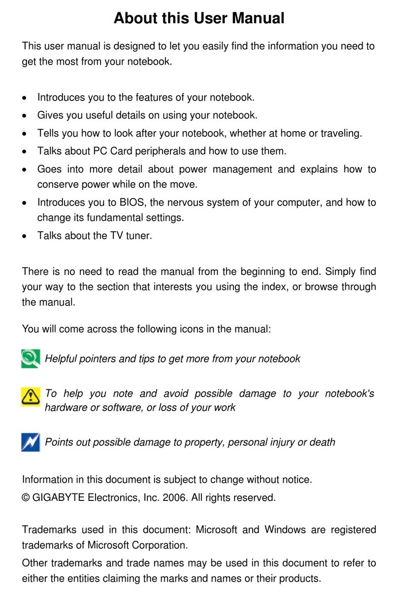 Gigabyte W552U User manual