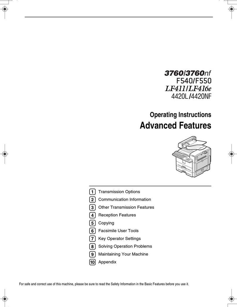 Gestetner F540 Owner's manual