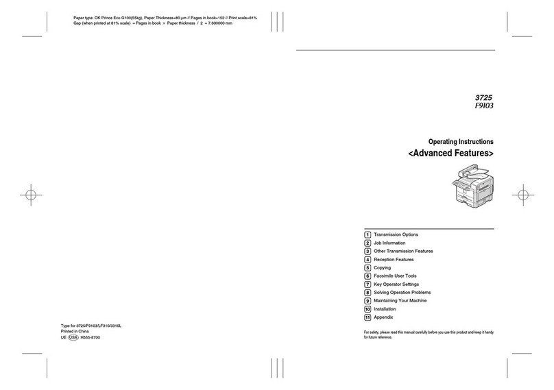 Gestetner F9103 Owner's manual