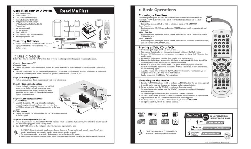 GoVideo DHT7000 Quick reference guide