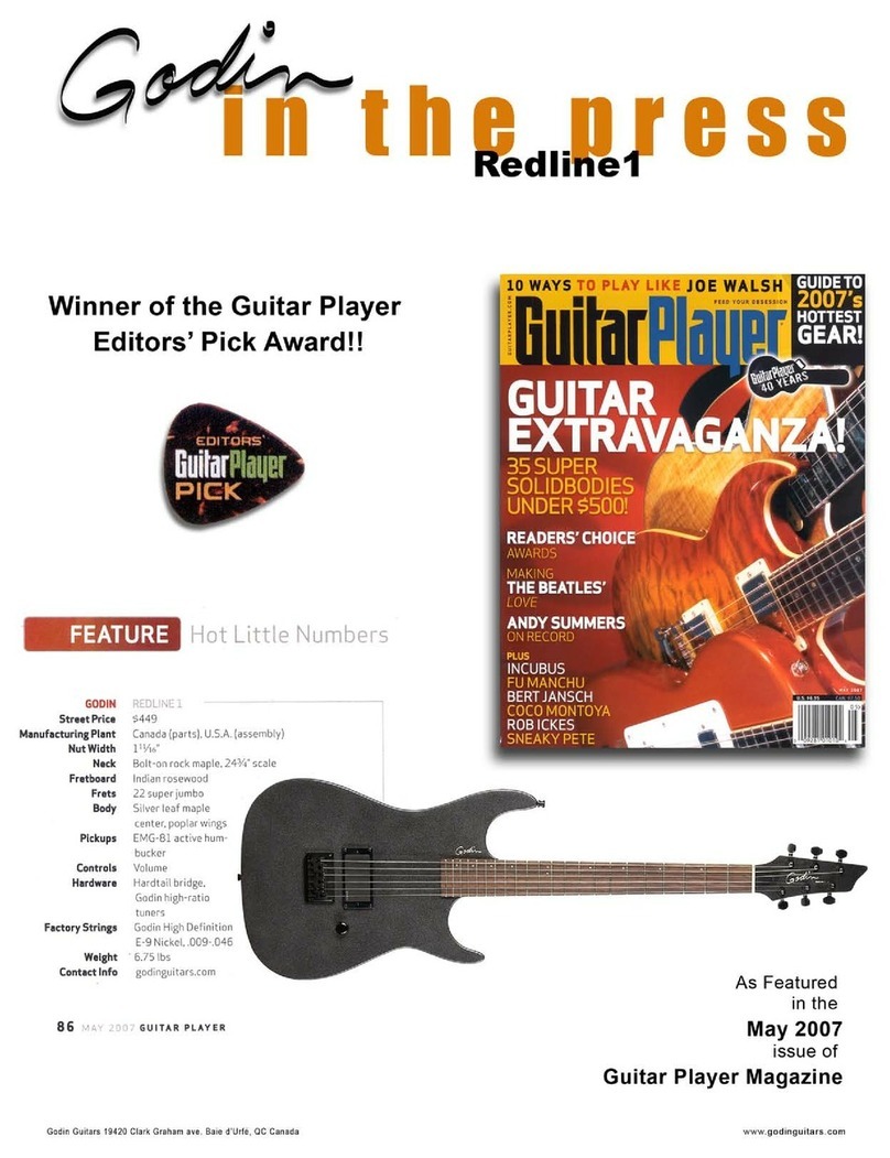 Godin Redline 1 User manual Godin Redline 1 User manual