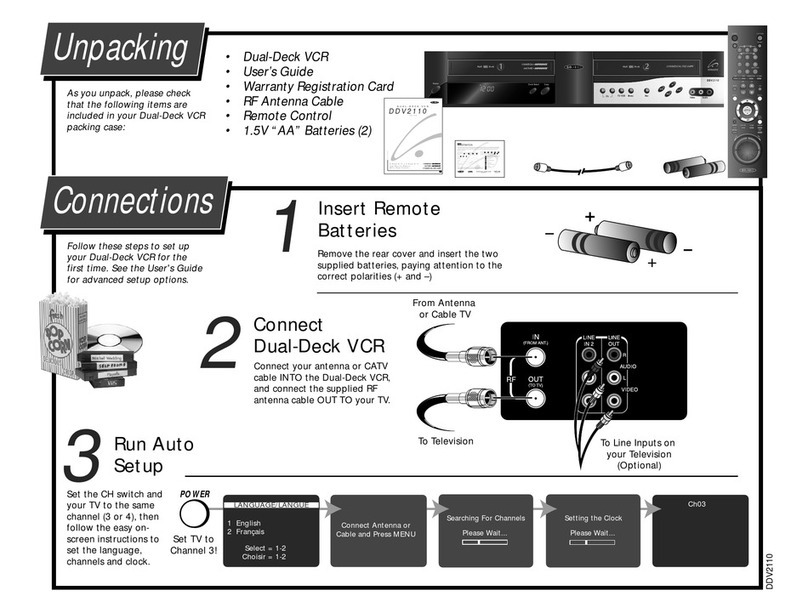 GoVideo DDV 2110 Quick reference guide