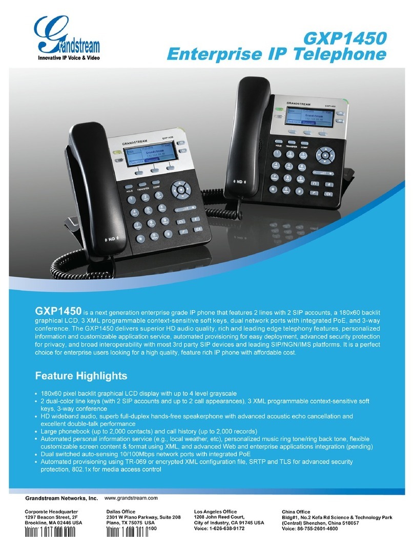 Grandstream Networks GXP1450 Technical specifications