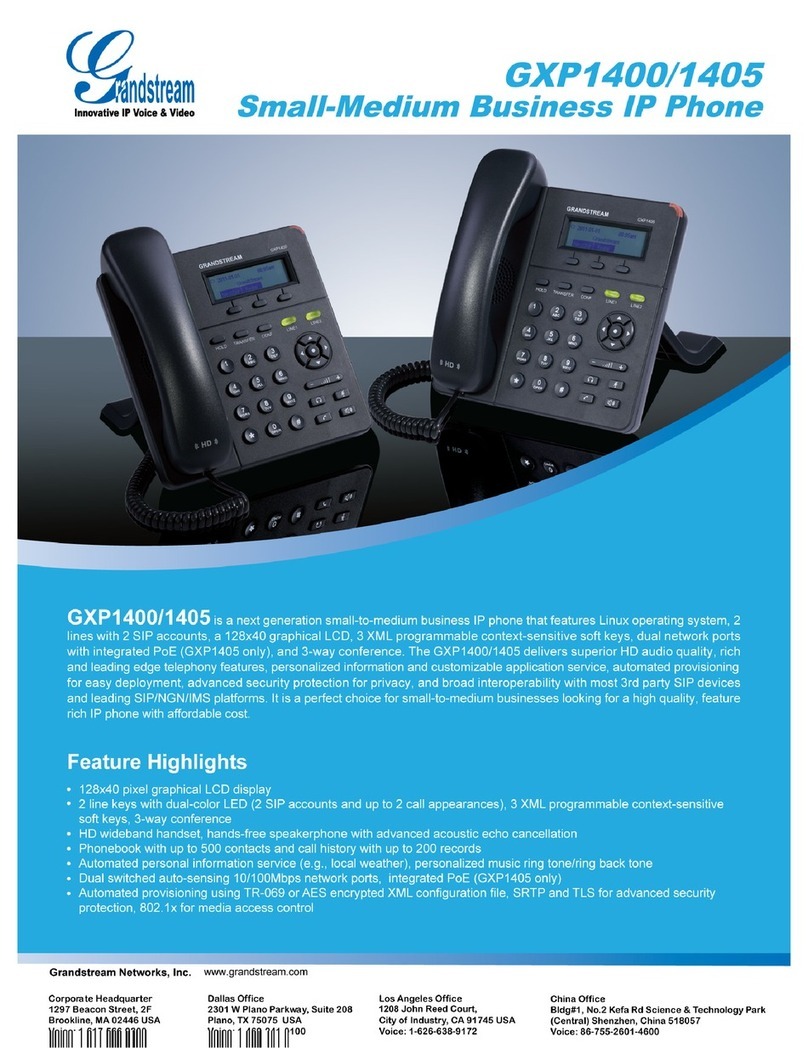 Grandstream Networks GXP-1400 Technical specifications