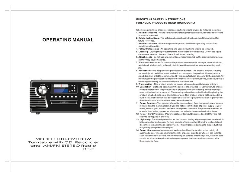 Grace Retrowriter GDI-C2CDRW User manual