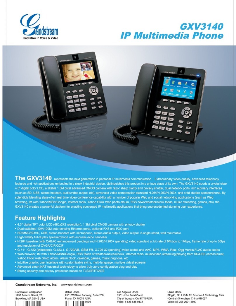 Grandstream Networks GXV-3140 User manual Grandstream Networks GXV-3140 User manual