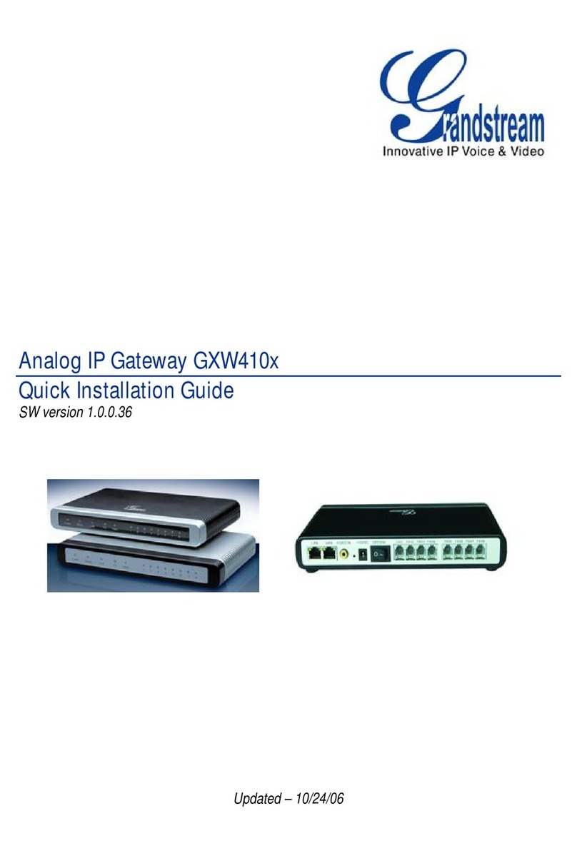 Grandstream Networks GXW-410x User manual