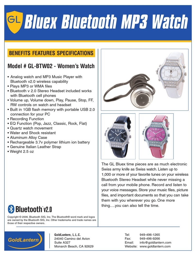 Goldlantern GL-BTW02 Specifications