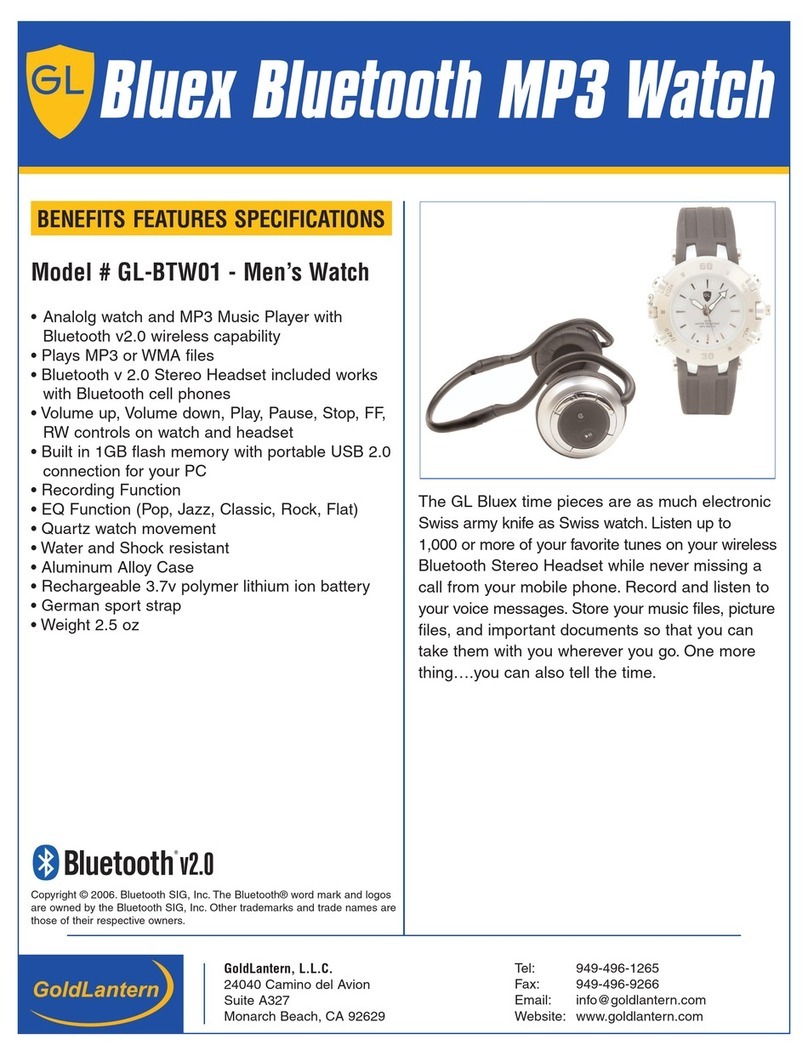 Goldlantern GL-BTW01 Specifications