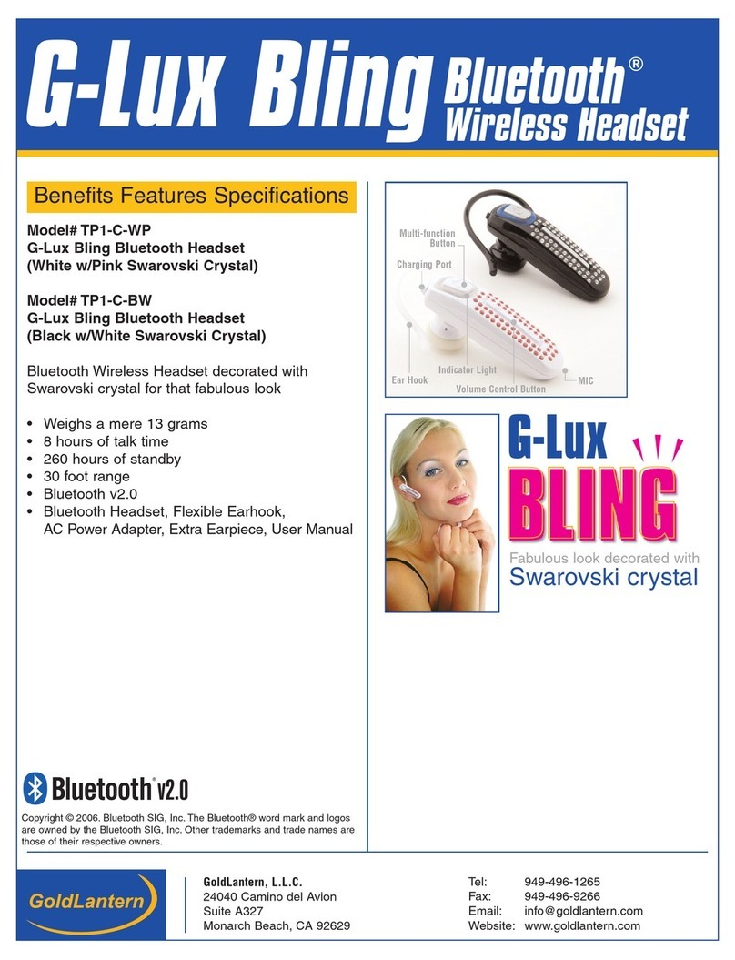 Goldlantern G-Lux Bling TP1-C-BW Specifications