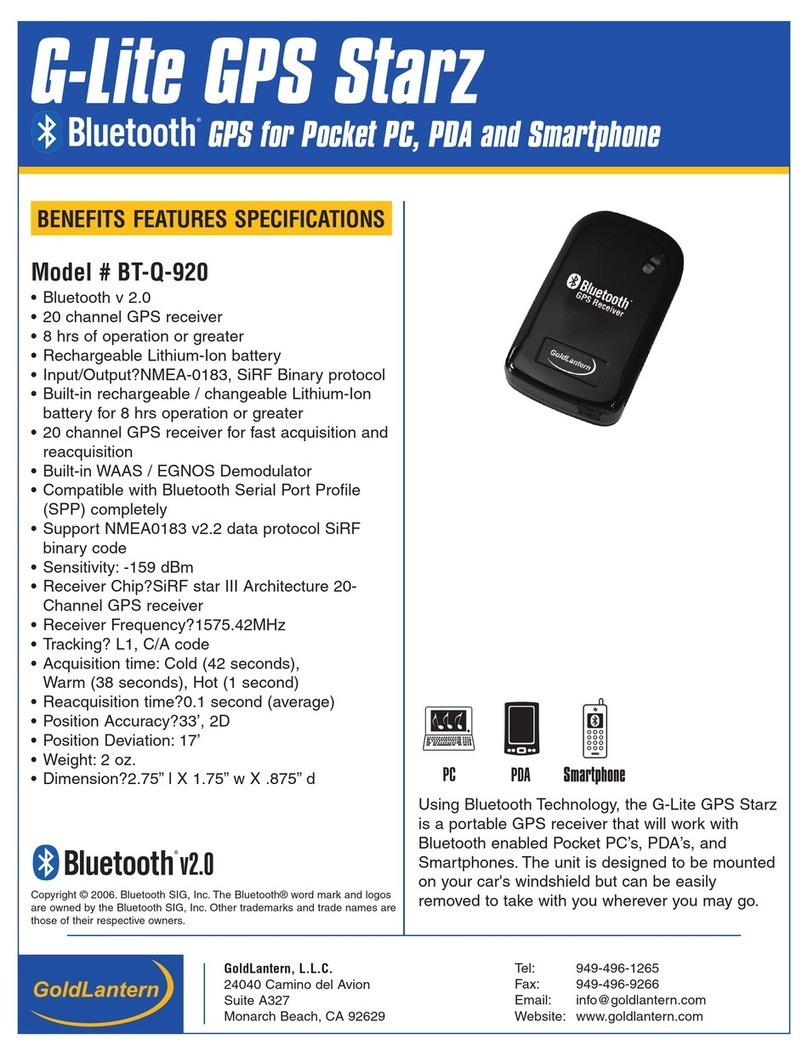 Goldlantern G-LITE BT-Q-920 Specifications