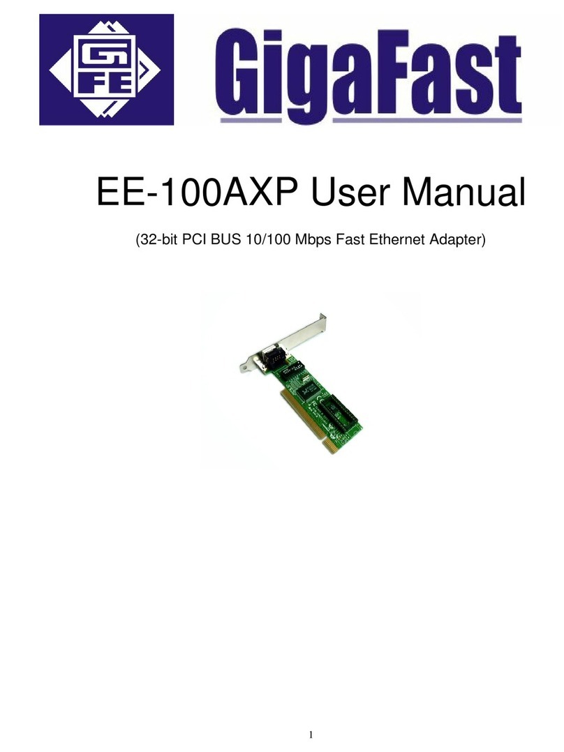 Gigafast EE100-AXP User manual Gigafast EE100-AXP User manual