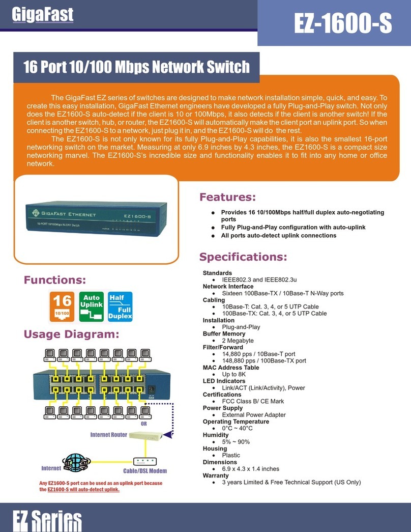 Gigafast EZ-1600-S Specifications