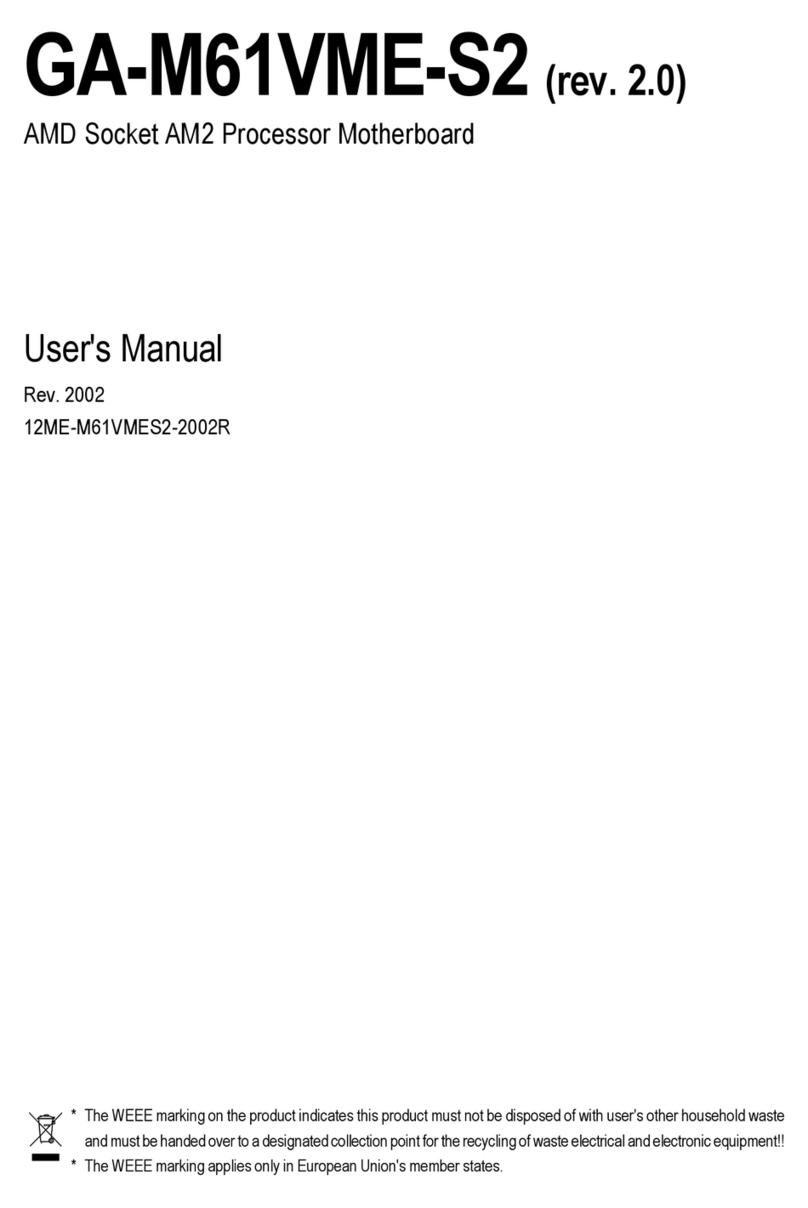 Gigabyte GA-M61VME-S2 User manual