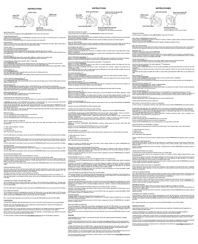GoPro Hero 5 Motorsports HERO Wide instructions