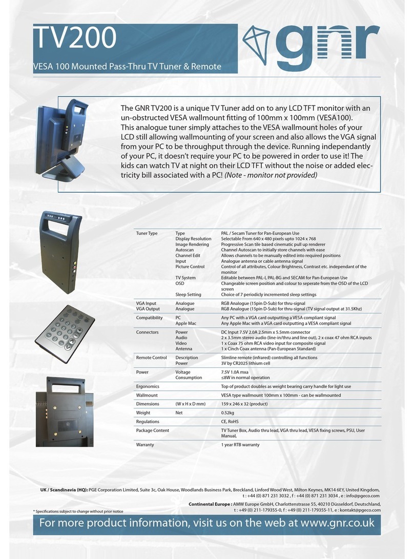 Gnr TV200 Specifications