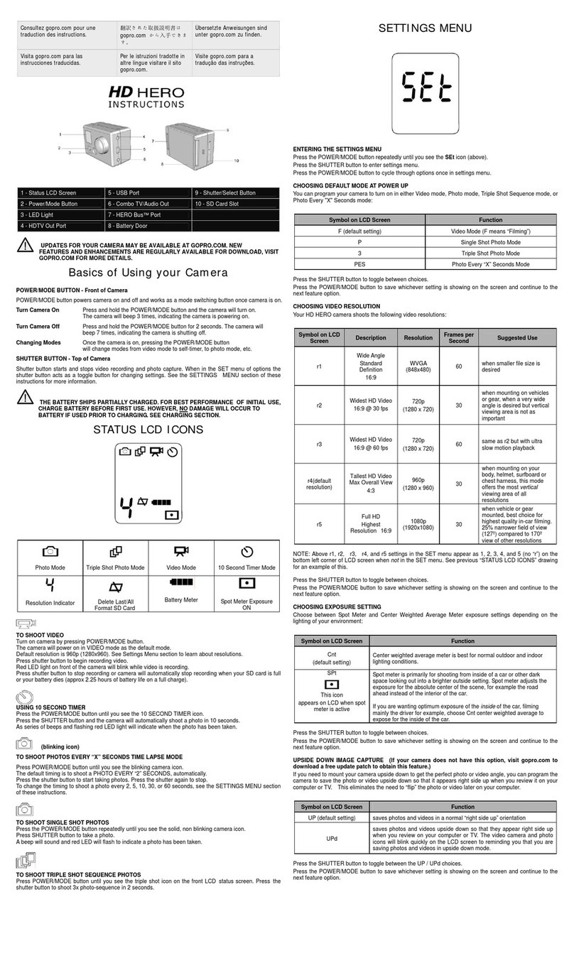 GoPro HD Hero User manual