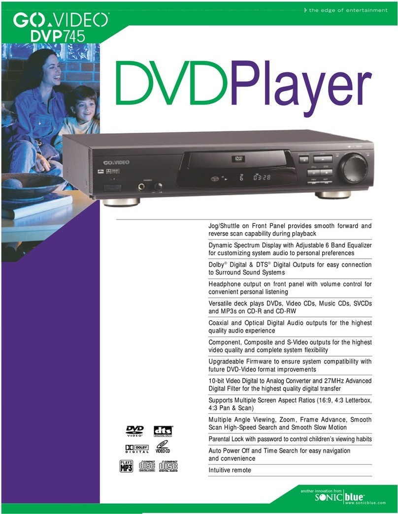 GoVideo Sonic Blue DVP745 User manual GoVideo Sonic Blue DVP745 User manual
