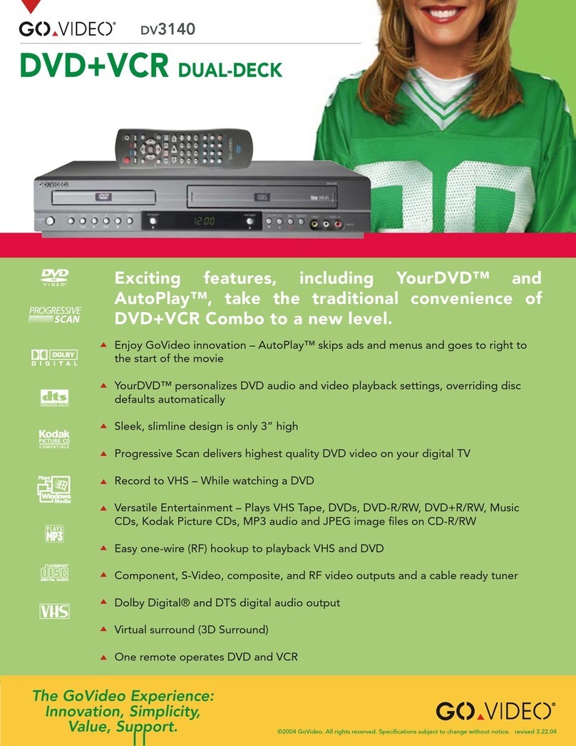 GoVideo DV3140 Specifications