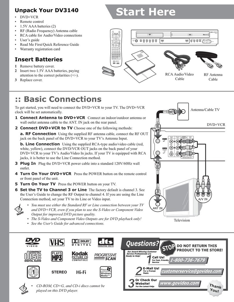 GoVideo DV3140 Instruction Manual