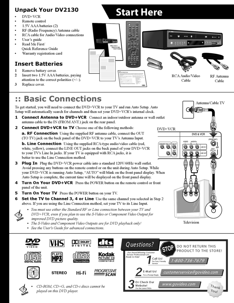 GoVideo DV2130 Instruction Manual